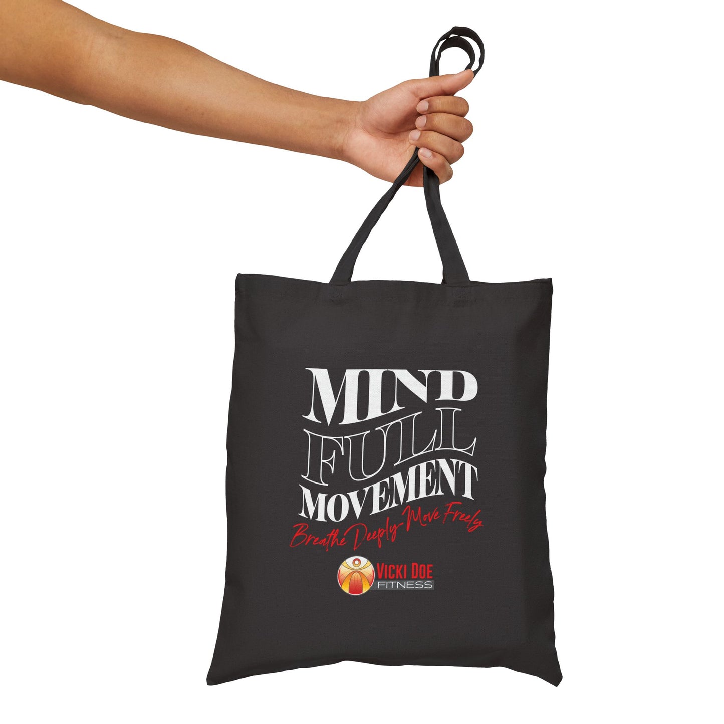 Mindful Movement Cotton Canvas Tote Bag