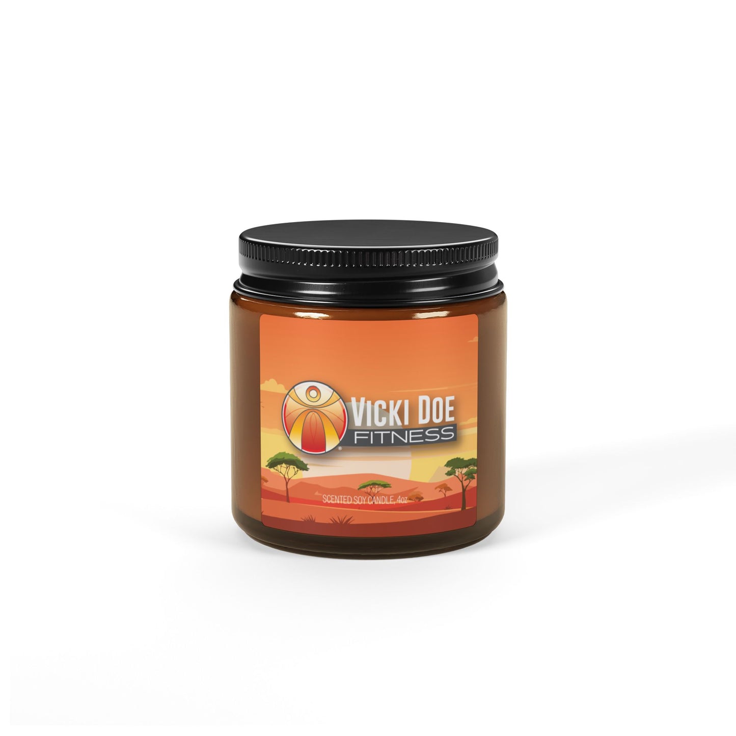 Vicki Doe Fitness Scented Soy Candle (Multi-Size, Amber Jar)