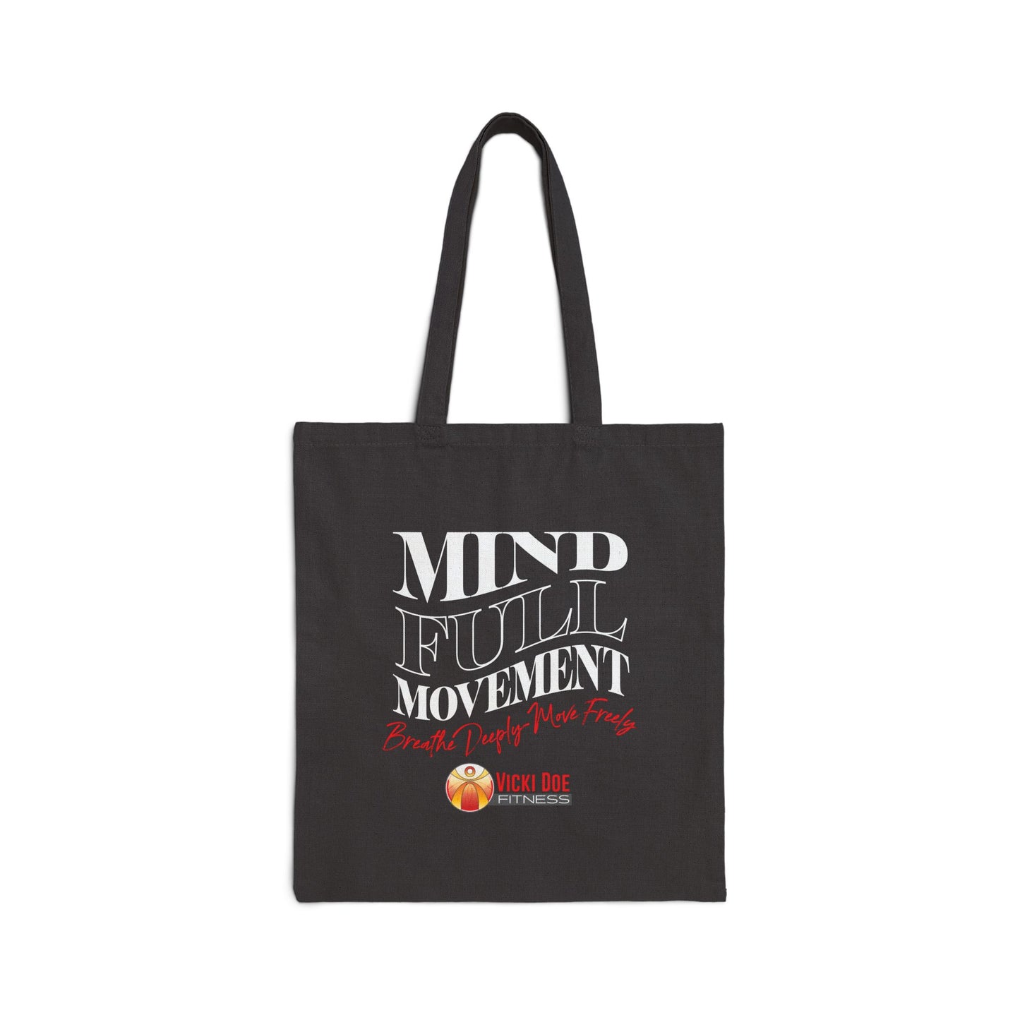 Mindful Movement Cotton Canvas Tote Bag